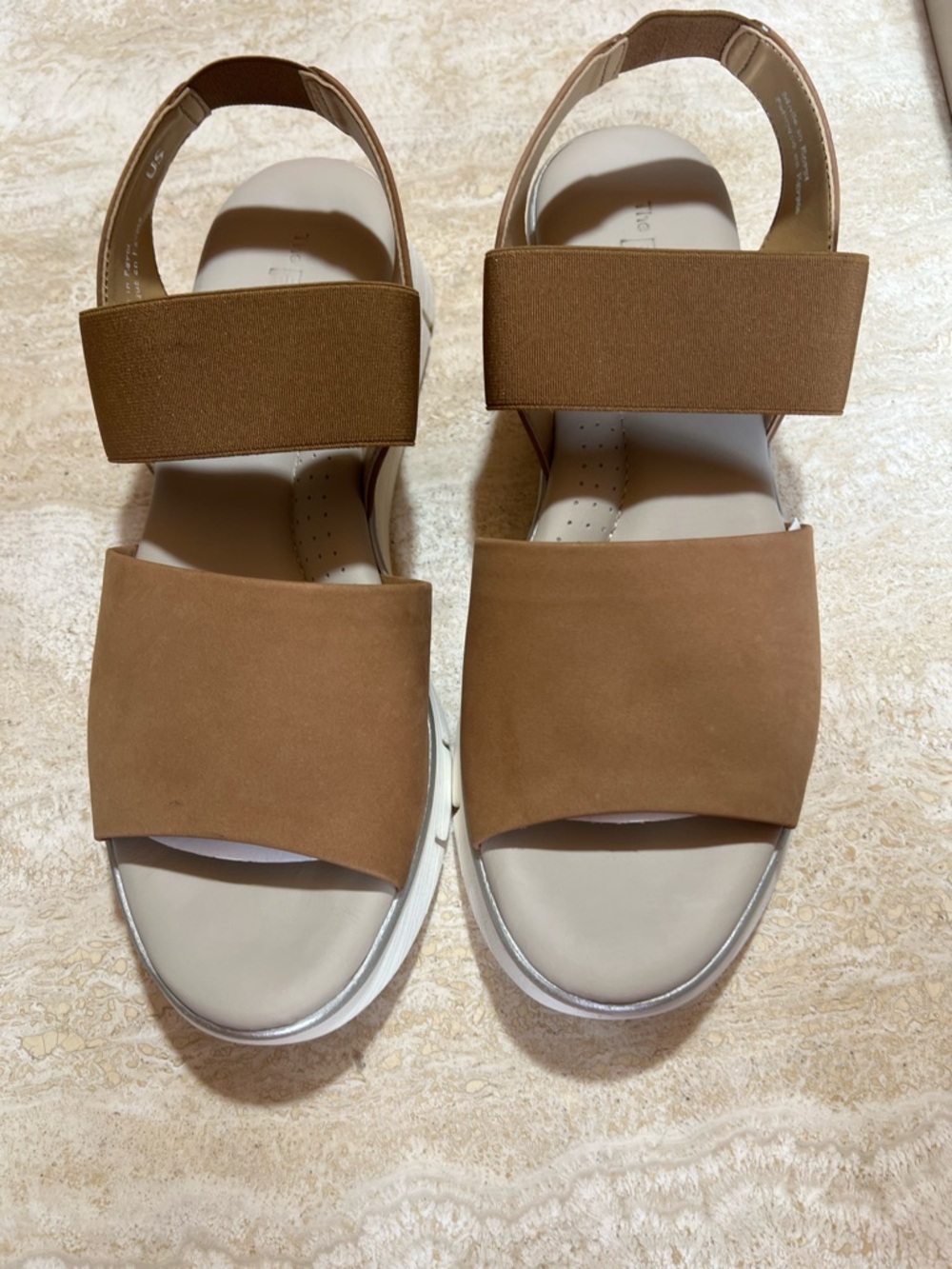 The FLEXX Womens  Brown Slingback Platform Sandals
